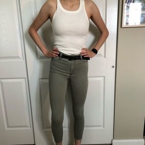 Olive green soft jeans